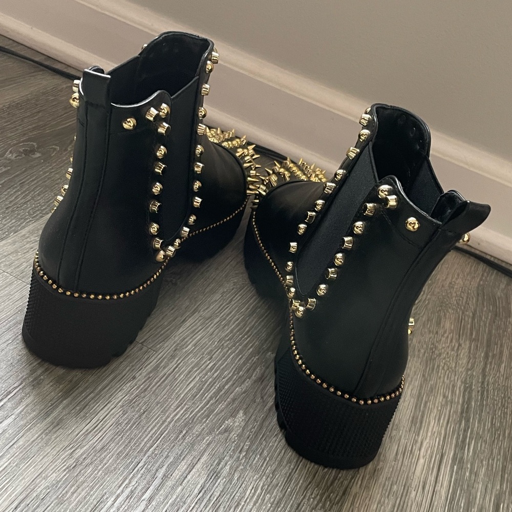 Gold Studded Boots - Picture 4 of 5
